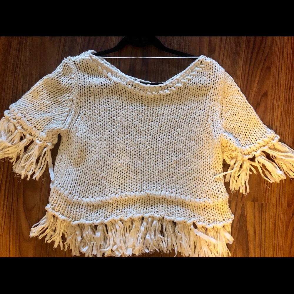 Free People boho fringe top